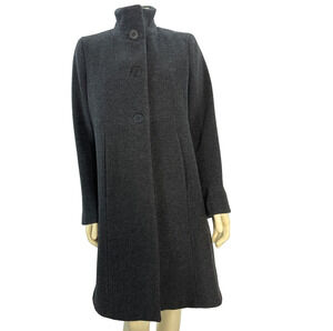 Calvin Klein Stand collar wool pea coat Charcoal color size 10